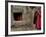 Displaced Girls Smile as They Look Out from a Shanty, in a Refugee Camp in Kabul, Afghanistan-null-Framed Photographic Print