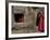 Displaced Girls Smile as They Look Out from a Shanty, in a Refugee Camp in Kabul, Afghanistan-null-Framed Photographic Print