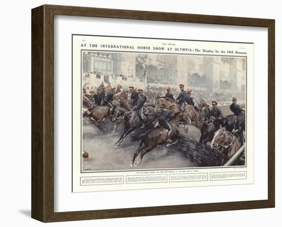 Display by the 18th Hussars at the International Horse Show at Olympia, London, 1914-Addison Thomas Millar-Framed Giclee Print