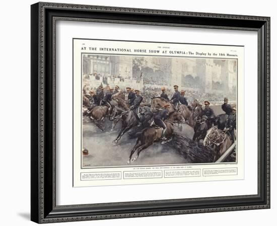 Display by the 18th Hussars at the International Horse Show at Olympia, London, 1914-Addison Thomas Millar-Framed Giclee Print