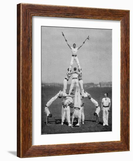 Display by the Staff of the Aldershot Gymnasium, Hampshire, 1895-Gregory & Co-Framed Giclee Print