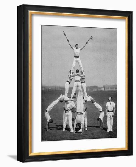 Display by the Staff of the Aldershot Gymnasium, Hampshire, 1895-Gregory & Co-Framed Giclee Print