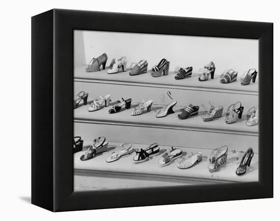 Display of Ferragamo Shoes-Alfred Eisenstaedt-Framed Premier Image Canvas
