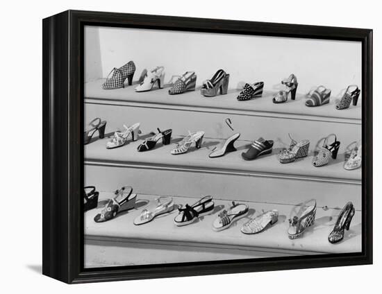 Display of Ferragamo Shoes-Alfred Eisenstaedt-Framed Premier Image Canvas