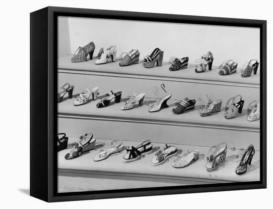 Display of Ferragamo Shoes-Alfred Eisenstaedt-Framed Premier Image Canvas