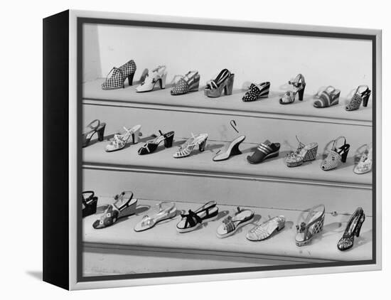 Display of Ferragamo Shoes-Alfred Eisenstaedt-Framed Premier Image Canvas