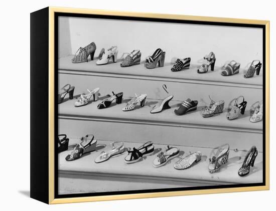 Display of Ferragamo Shoes-Alfred Eisenstaedt-Framed Premier Image Canvas