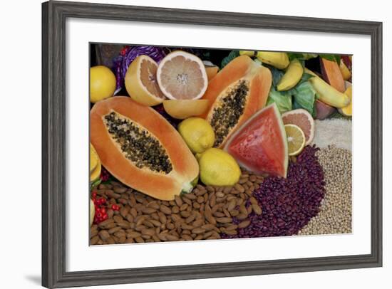 Display of Fruit, Nuts, and Grains at Rancho La Puerta, Tecate, Mexico-Jaynes Gallery-Framed Photographic Print