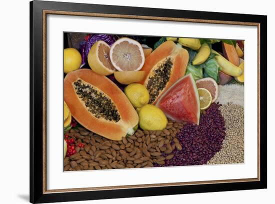 Display of Fruit, Nuts, and Grains at Rancho La Puerta, Tecate, Mexico-Jaynes Gallery-Framed Photographic Print