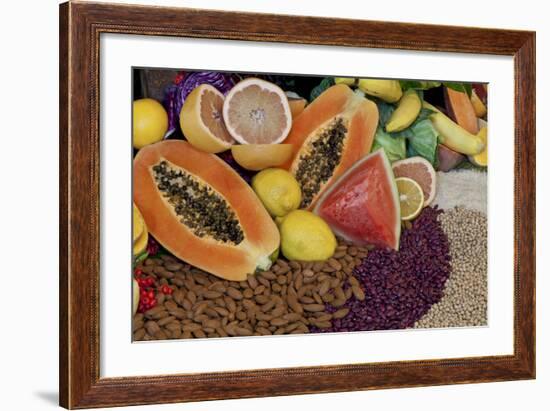 Display of Fruit, Nuts, and Grains at Rancho La Puerta, Tecate, Mexico-Jaynes Gallery-Framed Photographic Print