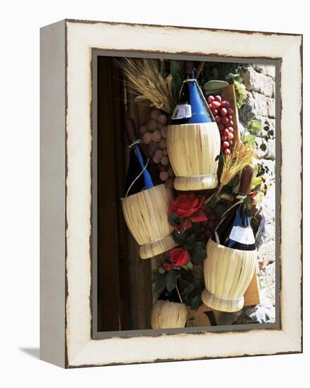 Display of Local Wine for Sale, Siena, Tuscany, Italy-Ruth Tomlinson-Framed Premier Image Canvas