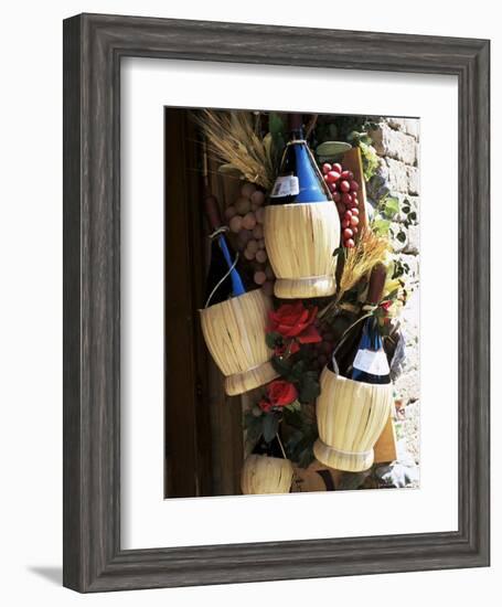 Display of Local Wine for Sale, Siena, Tuscany, Italy-Ruth Tomlinson-Framed Photographic Print