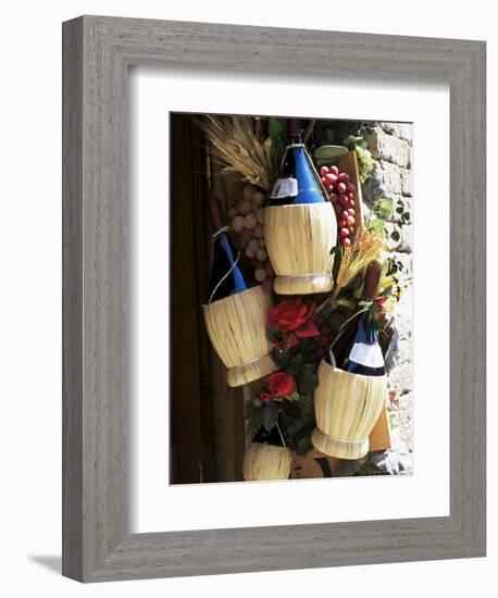 Display of Local Wine for Sale, Siena, Tuscany, Italy-Ruth Tomlinson-Framed Photographic Print