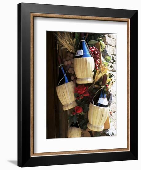 Display of Local Wine for Sale, Siena, Tuscany, Italy-Ruth Tomlinson-Framed Photographic Print