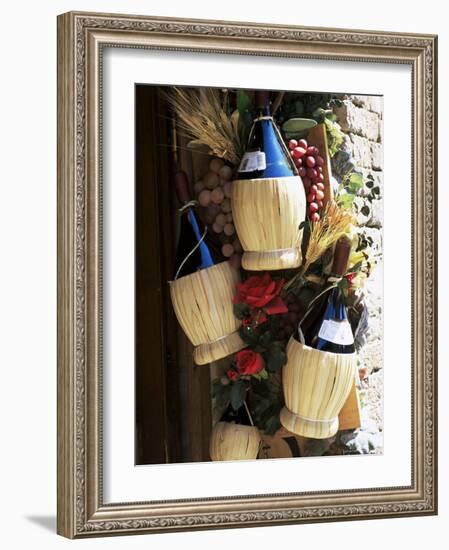 Display of Local Wine for Sale, Siena, Tuscany, Italy-Ruth Tomlinson-Framed Photographic Print