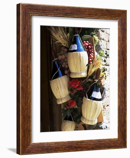 Display of Local Wine for Sale, Siena, Tuscany, Italy-Ruth Tomlinson-Framed Photographic Print