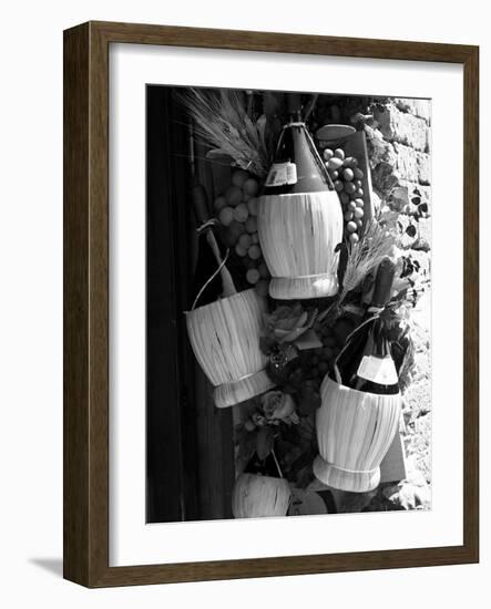 Display of Local Wine for Sale, Siena, Tuscany, Italy-Ruth Tomlinson-Framed Photographic Print