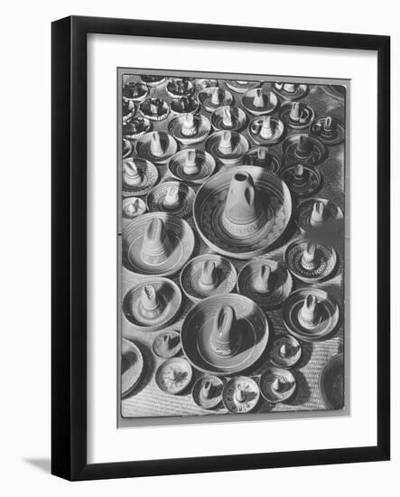 Display of Sombrero Ashtrays Hand Painted by Mexican Natives for Sale at Macy's Department Store-Margaret Bourke-White-Framed Photographic Print