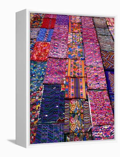 Display of Textiles, Antigua Guatemala, Guatemala-Alfredo Maiquez-Framed Premier Image Canvas