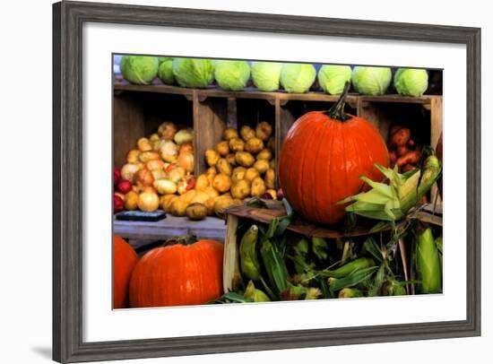 Display of Vegetables, Forsyth Park, Savannah, Georgia, USA-Joanne Wells-Framed Photographic Print