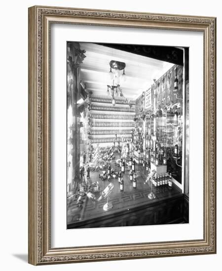 Display Window of Bottled Grape Juice, First Avenue, Seattle, ca. 1908-Ashael Curtis-Framed Giclee Print