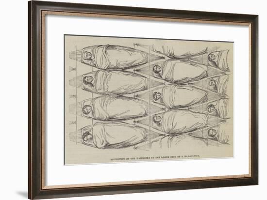 Disposition of the Hammocks on the Lower Deck of a Man-Of-War-null-Framed Giclee Print