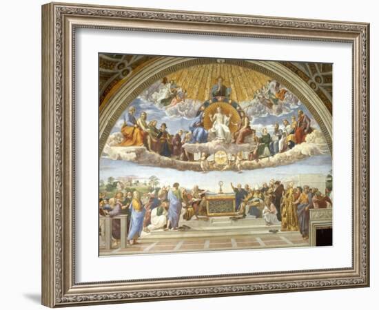 Disputa, from the Stanza della Segnatura, 1508-11-Raphael-Framed Giclee Print