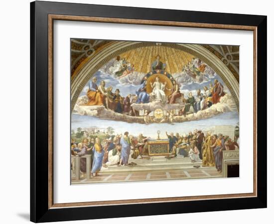 Disputa, from the Stanza della Segnatura, 1508-11-Raphael-Framed Giclee Print