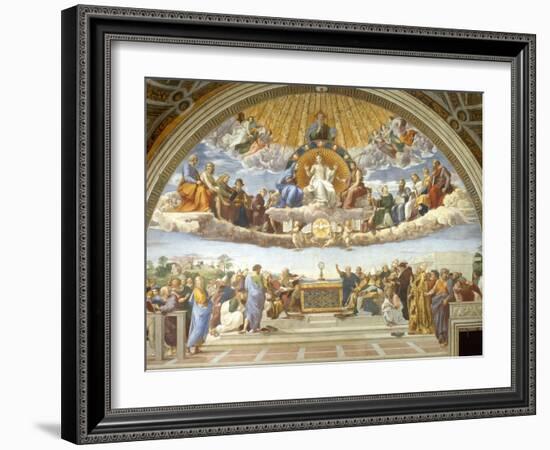 Disputa, from the Stanza della Segnatura, 1508-11-Raphael-Framed Giclee Print