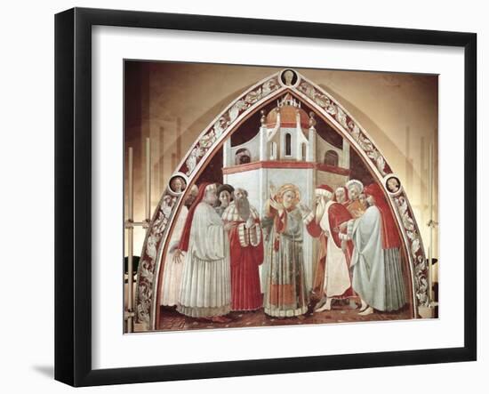 Disputation of St. Stephen, Scene from Stories of St. Stephen, 1435-1440-Paolo Uccello-Framed Giclee Print