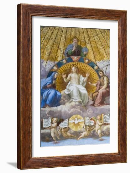 Disputation of the Holy Sacrament, Detail (Fresco)-Raphael (1483-1520)-Framed Giclee Print