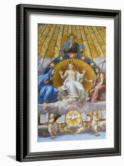 Disputation of the Holy Sacrament, Detail (Fresco)-Raphael (1483-1520)-Framed Giclee Print