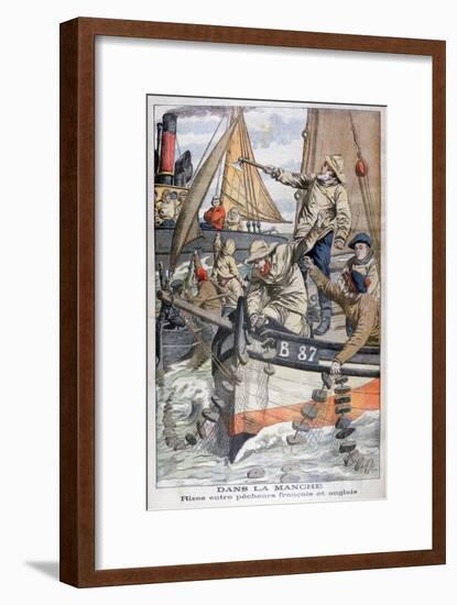 Dispute Between French and English Fishermen in the Channel, 1904-null-Framed Giclee Print