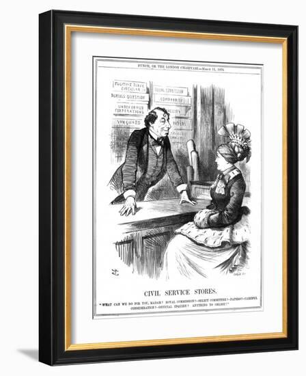 Disraeli, Civil Service-John Tenniel-Framed Art Print