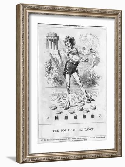 Disraeli, Egg Dance-John Tenniel-Framed Art Print