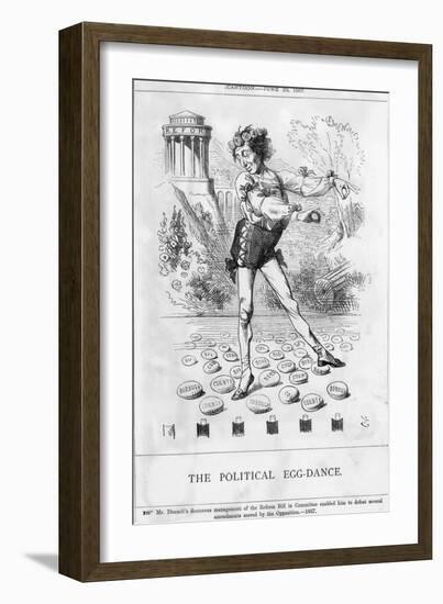 Disraeli, Egg Dance-John Tenniel-Framed Art Print