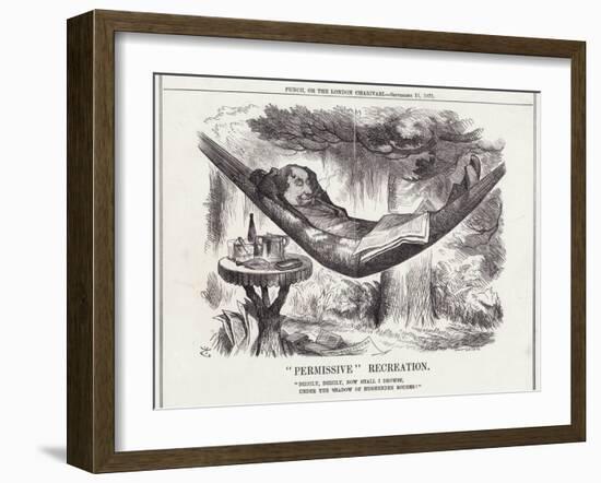 Disraeli, Hammock, Rest-John Tenniel-Framed Art Print