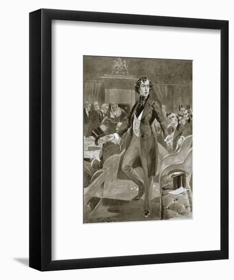 Disraeli's first speech in the House of Commons, London, 7 December 1837 (1901)-Unknown-Framed Giclee Print