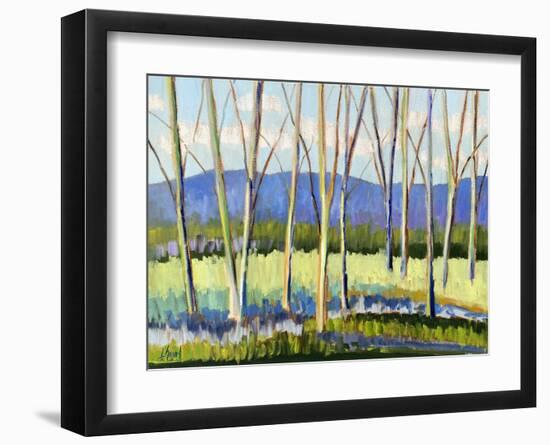 Distant Blue Mountain-Libby Smart-Framed Art Print