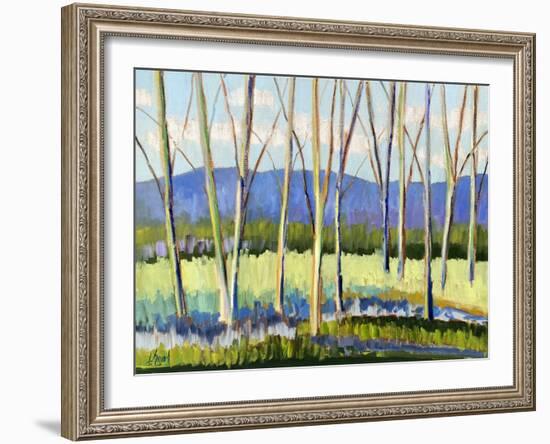 Distant Blue Mountain-Libby Smart-Framed Art Print