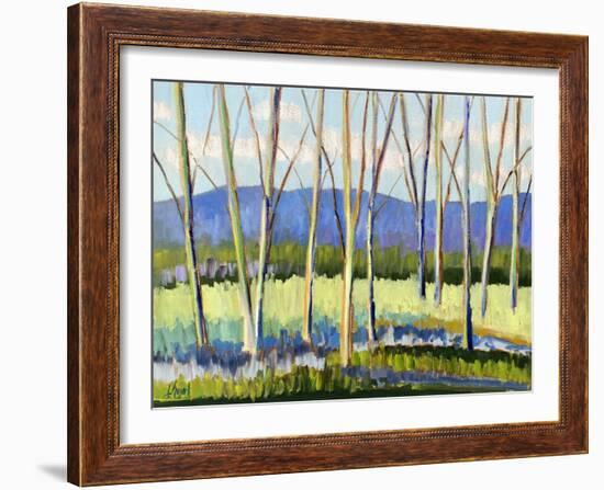 Distant Blue Mountain-Libby Smart-Framed Art Print