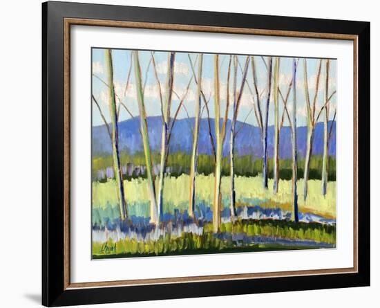 Distant Blue Mountain-Libby Smart-Framed Art Print