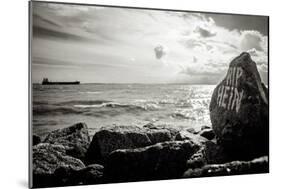 Distant Cargo Ship on Horizon-Torsten Richter-Mounted Photographic Print