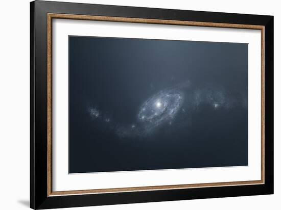 Distant Galaxy Visible from Space Station Sent in Outer Space-Stocktrek Images-Framed Art Print