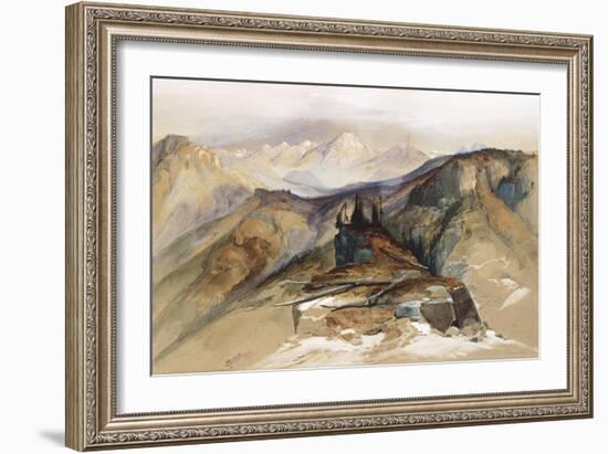 Distant Peaks, 1873-Thomas Moran-Framed Giclee Print