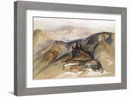 Distant Peaks, 1873-Thomas Moran-Framed Giclee Print