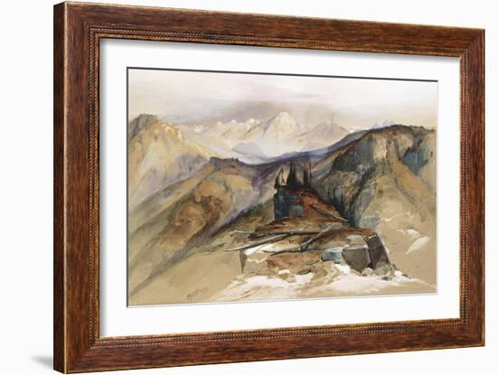 Distant Peaks, 1873-Thomas Moran-Framed Giclee Print