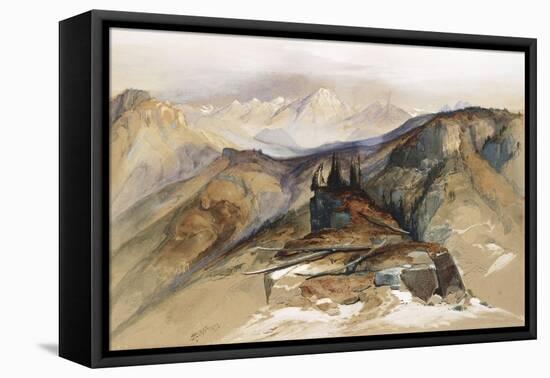 Distant Peaks, 1873-Thomas Moran-Framed Premier Image Canvas