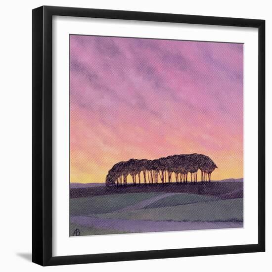 Distant Pines-Ann Brain-Framed Giclee Print