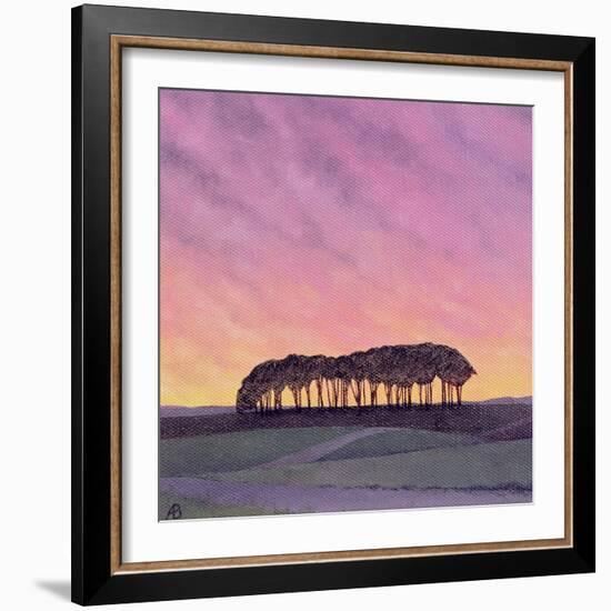 Distant Pines-Ann Brain-Framed Giclee Print